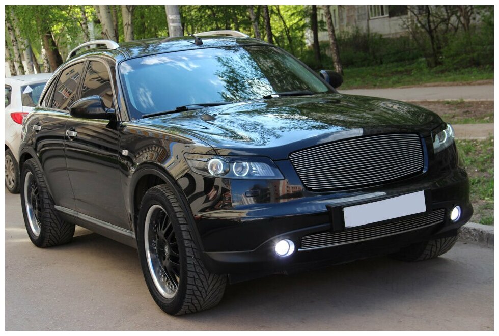 Накладки на передние фары (реснички) Infiniti FX 35 2003-2008