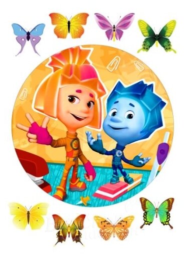 Фиксики вафельная картинка на торт