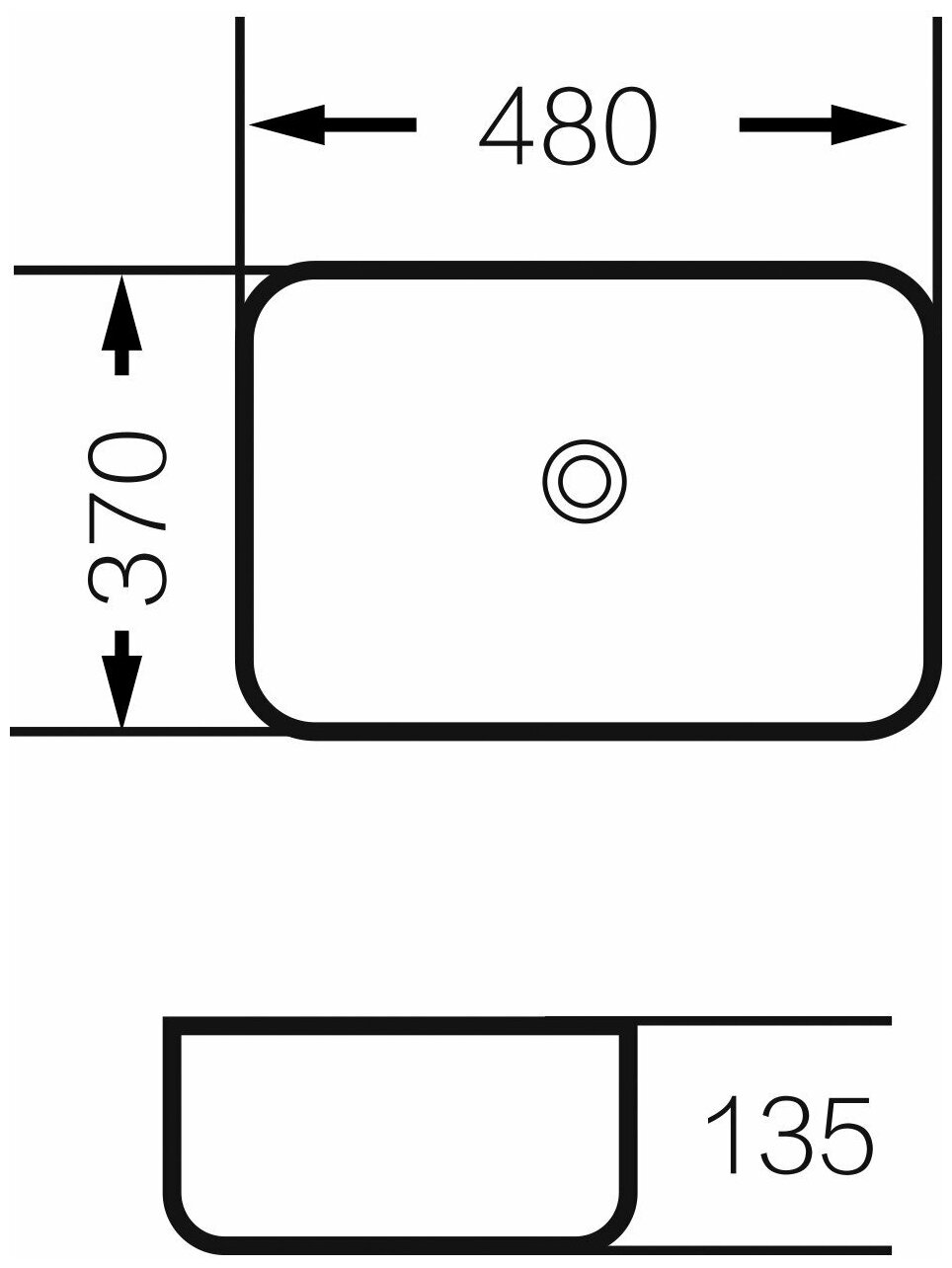 Раковина накладная GROSSMAN 480 х 370 х 135 мм, арт.GR-3016OLM, светло-зелёная матовая - фотография № 4