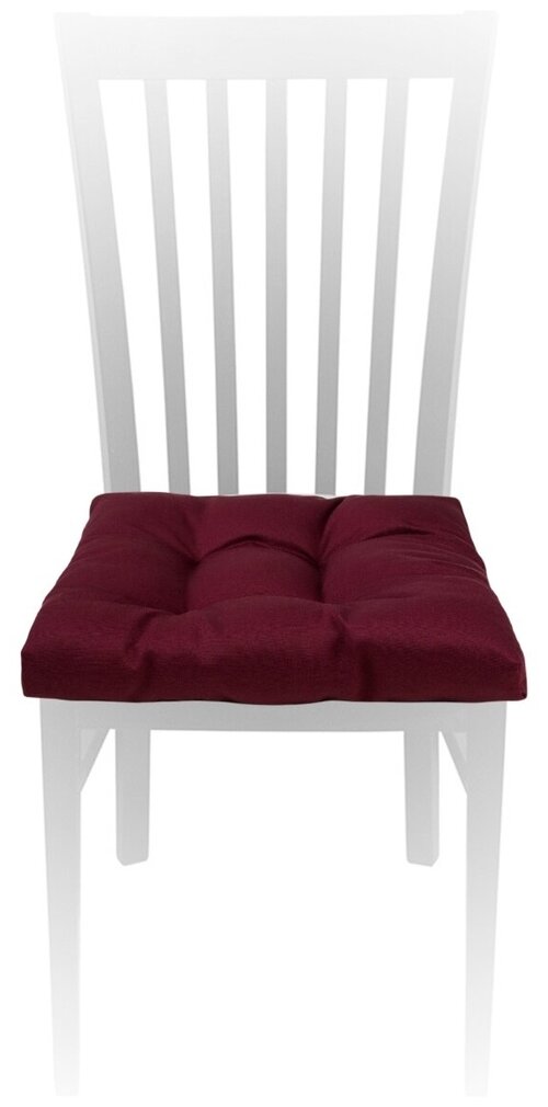 Подушка на стул подушка для стула подушки для путешествий подушка декоративная подушка для стула на липучках 38х38х5 см. Цвет бордовый