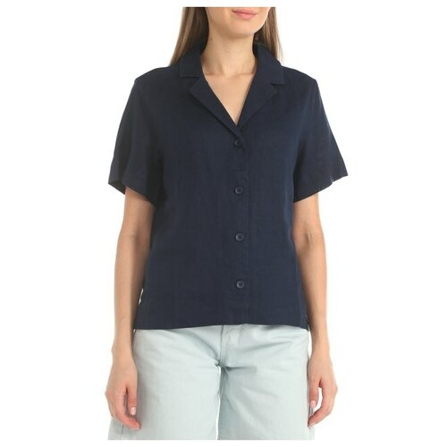 Рубашка Maison David, размер XS, темно-синий рубашка maison david размер xs темно голубой