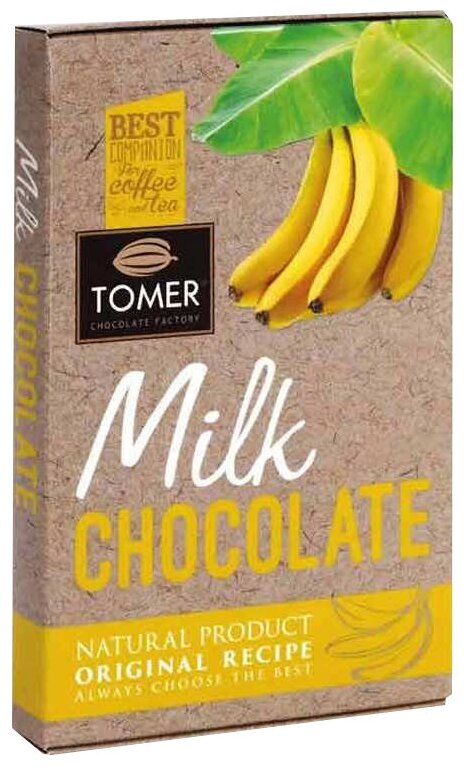 Шоколад Томер молочный с бананом, 90 г - фотография № 4