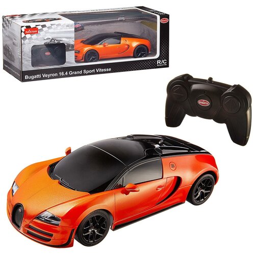 Машина р у 1:18 Bugatti Veyron Grand Sport Vitesse, цвет оранжевый 53900O радиоуправляемые игрушки rastar машина радиоуправляемая 1 18 bugatti veyron grand sport vitesse