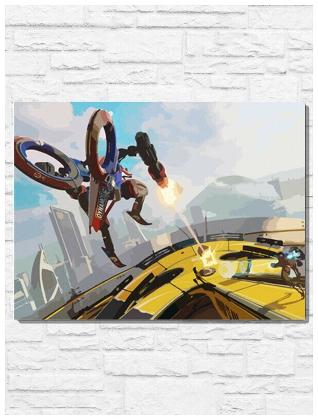 Картина по номерам на холсте игра RIGS Mechanized Combat League (PS Xbox PC Switch) - 11057 Г 30x40