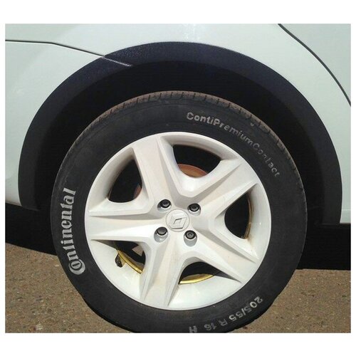 Накладки на колёсные арки для Renault Logan (2010-2013) рестайл | шагрень