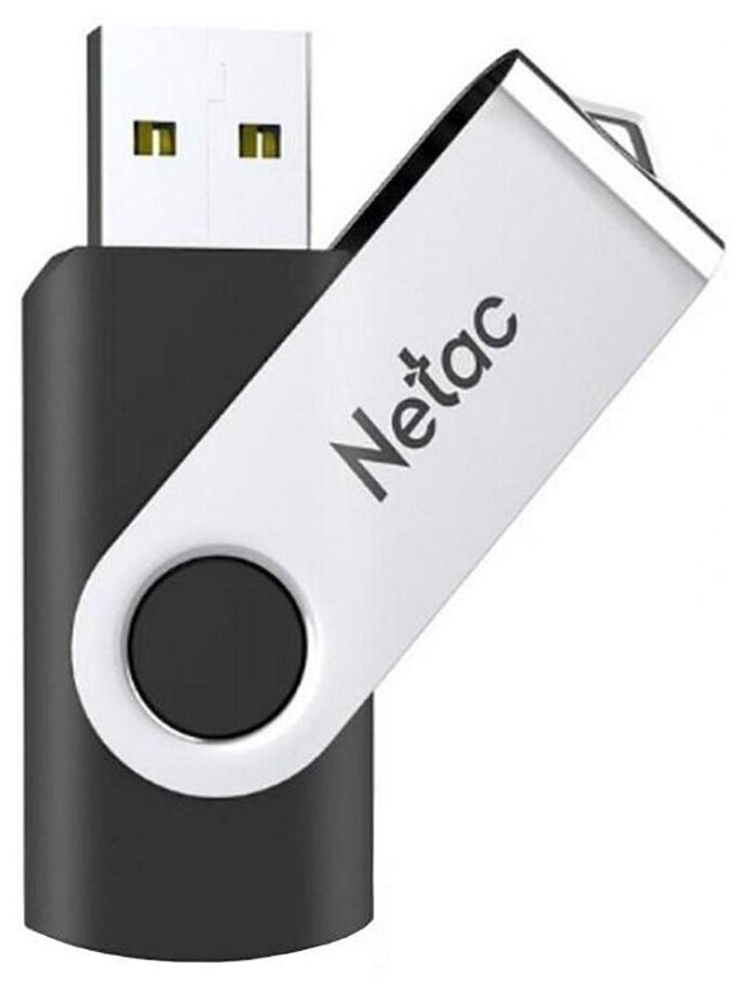 Флешка Netac U505, 128GB, USB 3.0, Черный/Серебристый, NT03U505N-128G-30BK