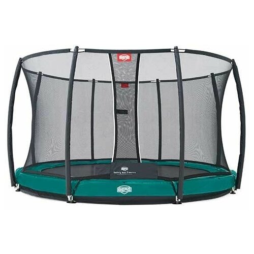 Батут Berg Elite InGround 430 Green + Safety Net Deluxe каркасный батут berg inground favorit safety net comfort 330 330х330х200 см green