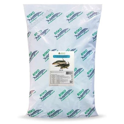 Продукционный экструдированный корм 4 мм для осетровых рыб 10 кг