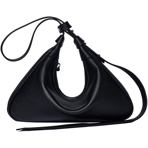 фото Женская кожаная сумка cns-coins gella (чёрный) caviar из натуральной кожи