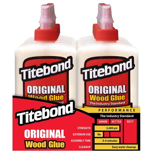 Столярный ПВА клей для дерева Titebond Original, 237 мл - коробка, 12 штук столярный пва клей для дерева titebond original 118 мл