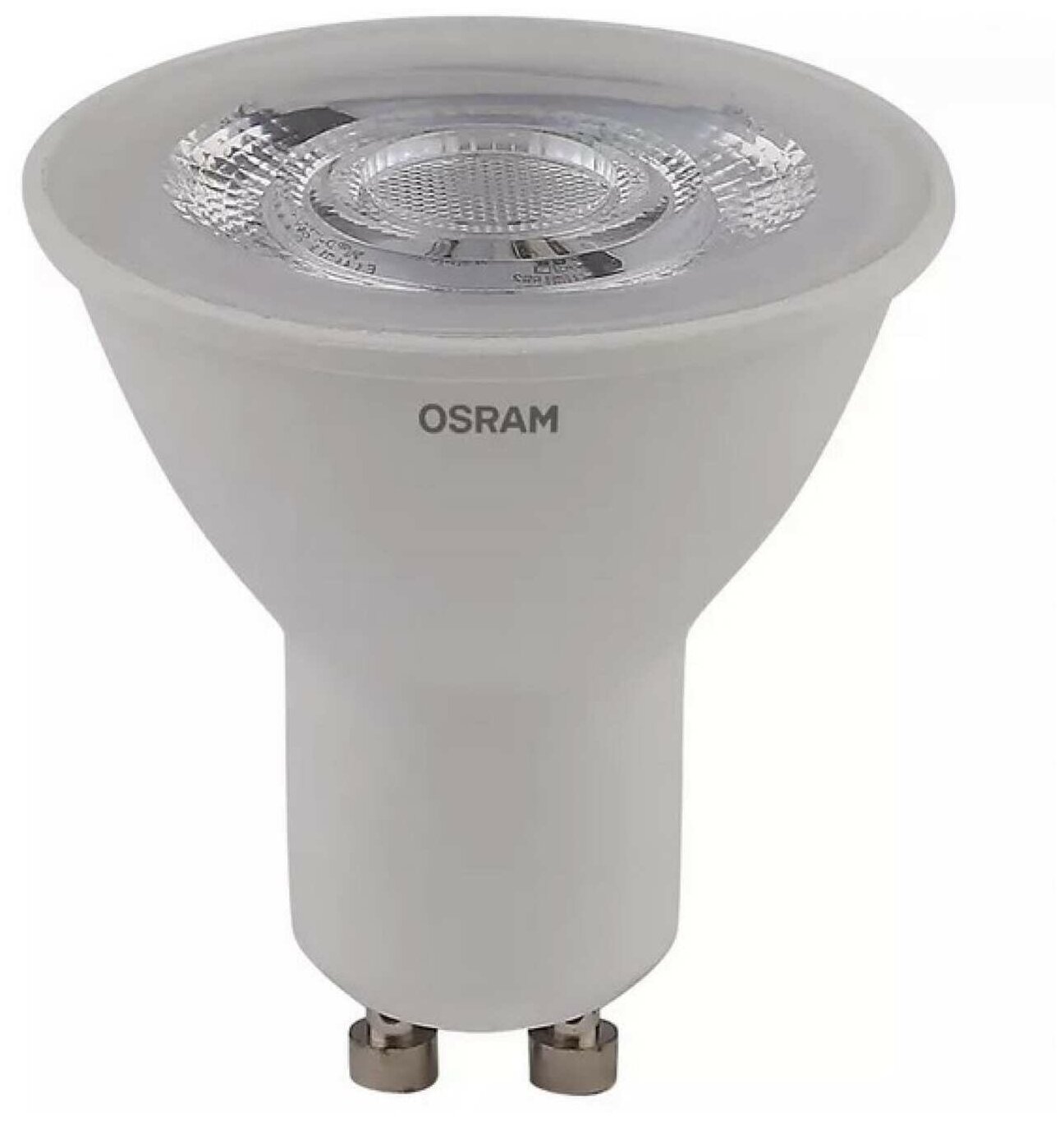 Лампа светодиодная Osram GU10 5 Вт спот прозрачная 370 лм нейтральный белый свет - фото №1