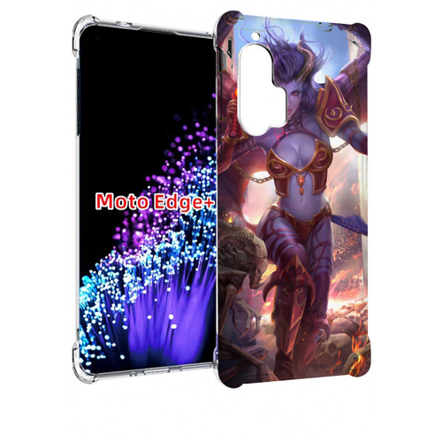 Чехол MyPads queen of pain dota 2 для Motorola Edge+ Plus задняя-панель-накладка-бампер