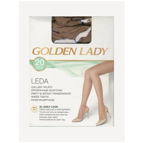 Колготки Golden Lady Leda, 20 den, размер 2, бежевый, коричневый колготки golden lady my secret 20 den размер 2 черный