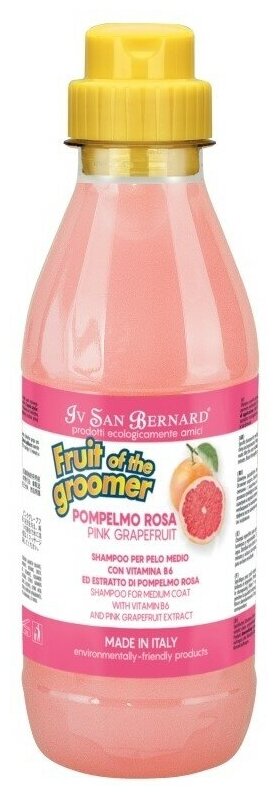 ISB Fruit of the Grommer Pink Grapefruit Шампунь для шерсти средней длины с витаминами 500 мл.