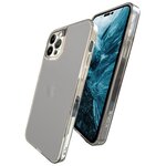 Чехол защитный противоударный для iPhone 14 Pro Max X-ONE DropGuard Case - белый матовый оттенок с полупрозрачной задней панелью - изображение