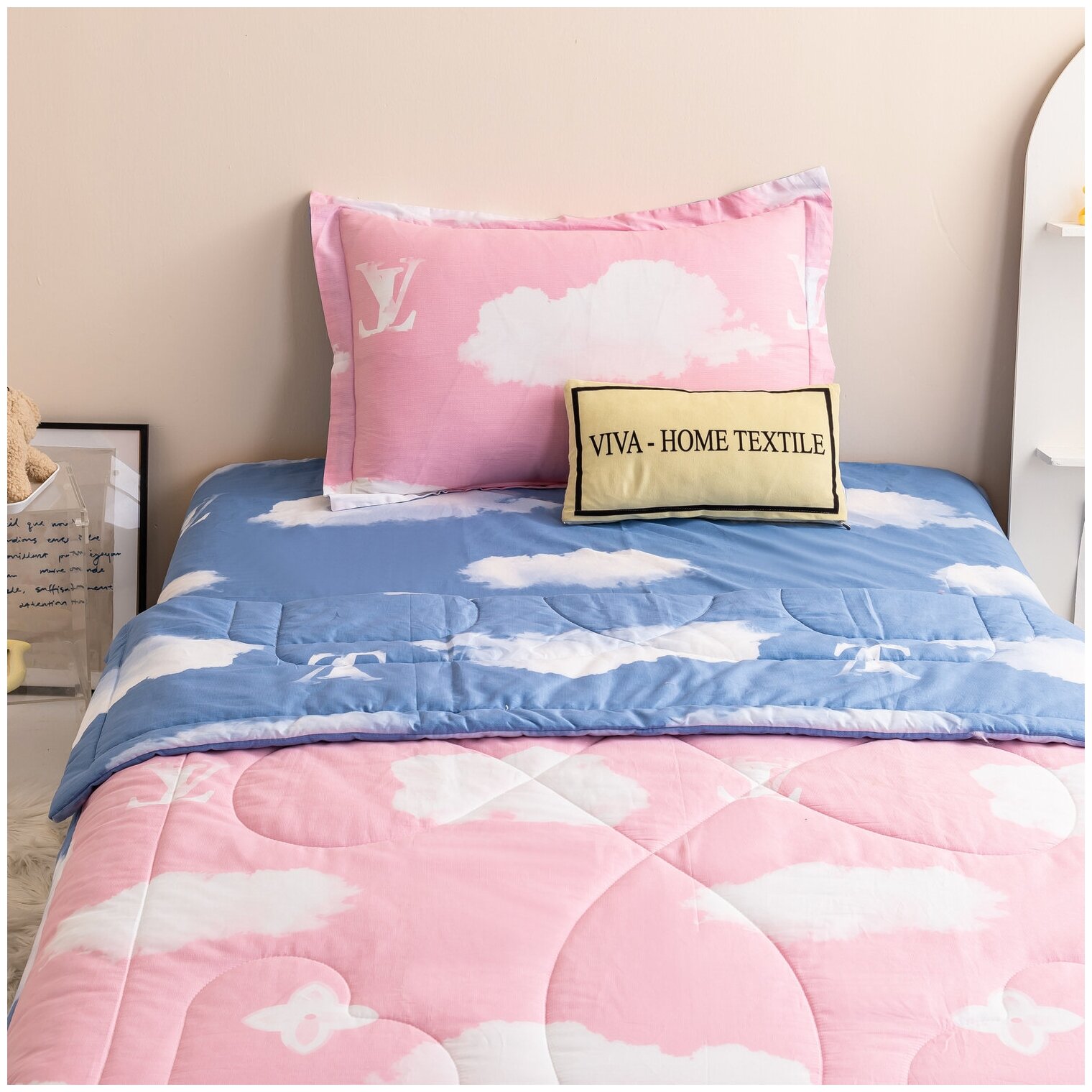 Комплект постельного белья Сатин с Одеялом Young 100% хлопок OBK010 1.5-спальное - фотография № 2