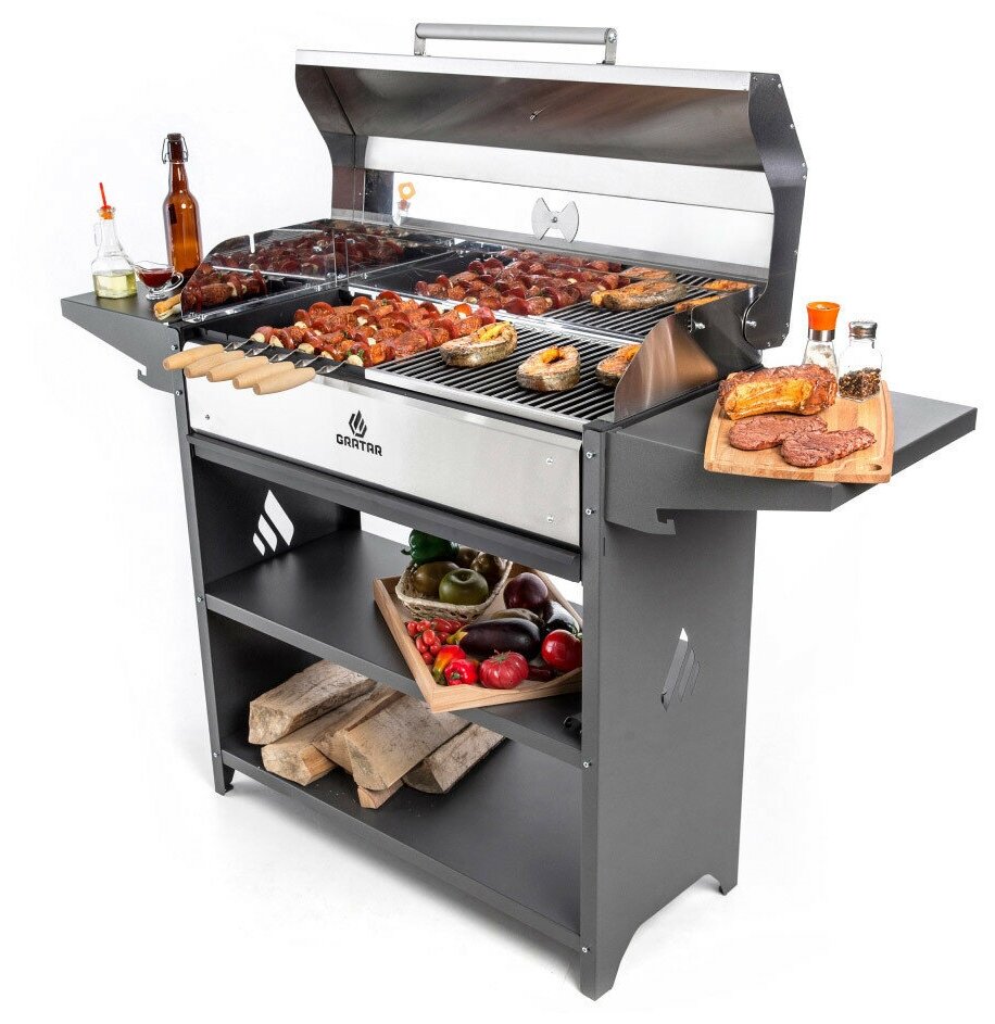 Гриль на дровах Gratar Professional Optima BBQ 1582х445х111