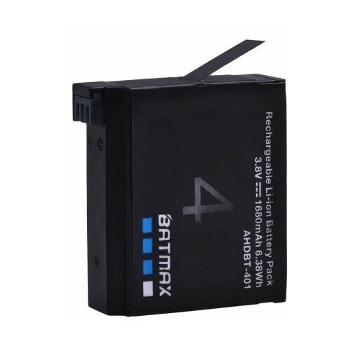 Аккумулятор для GoPro 4 Black (1680 mAh) аккумулятор batmax для gopro hero9 10 black 1780 mah