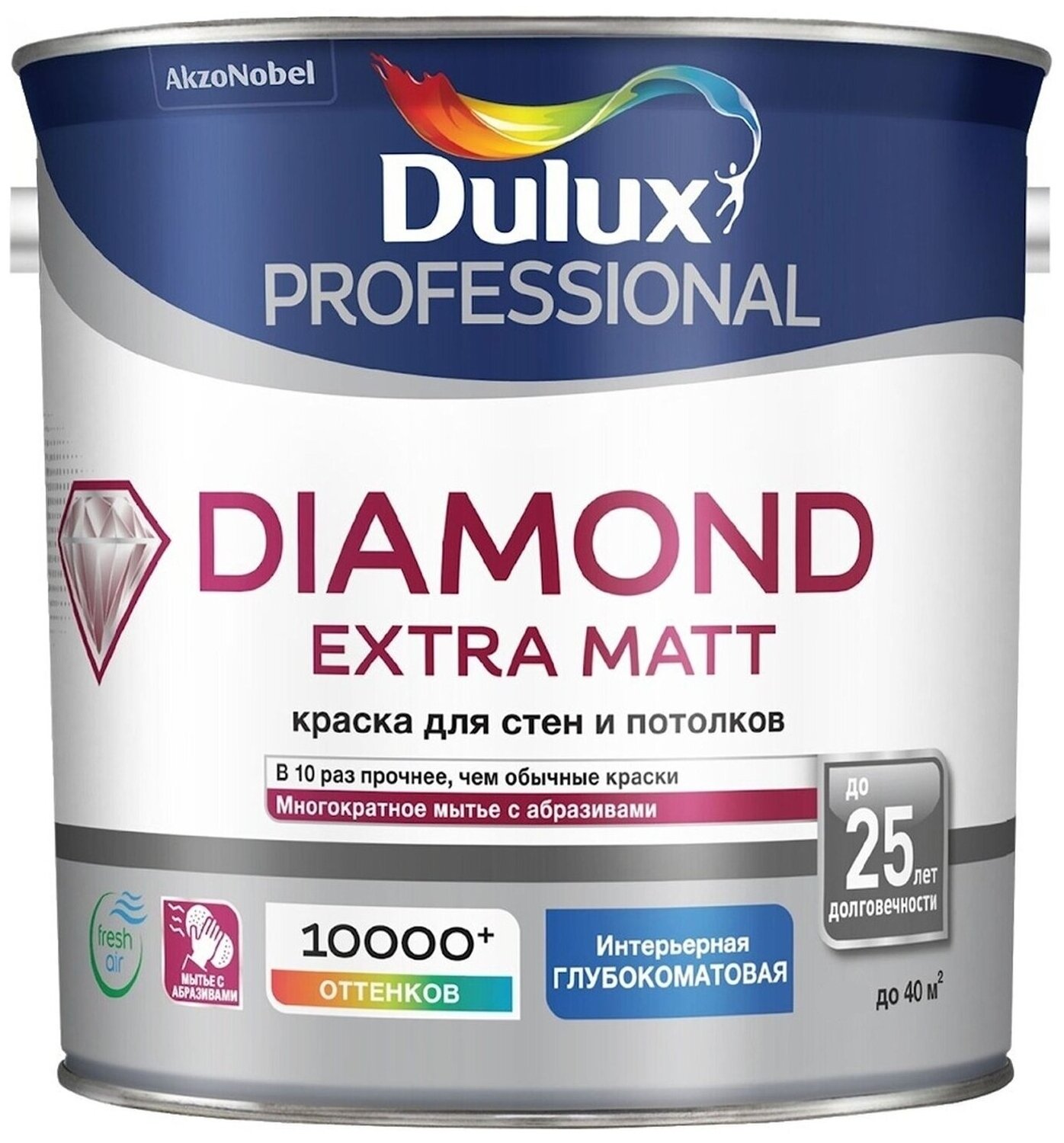      - Dulux Diamond Extra Matt   BC 2,25 .