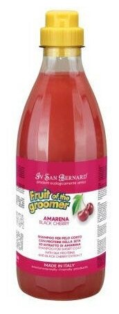 Iv San Bernard Fruit of the Grommer Black Cherry Шампунь для короткой шерсти с протеинами шелка 1 л