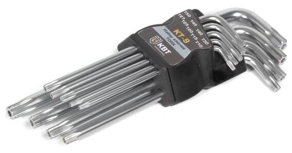 Набор ключей Квт TORX КТ-9 (Т10-Т50)