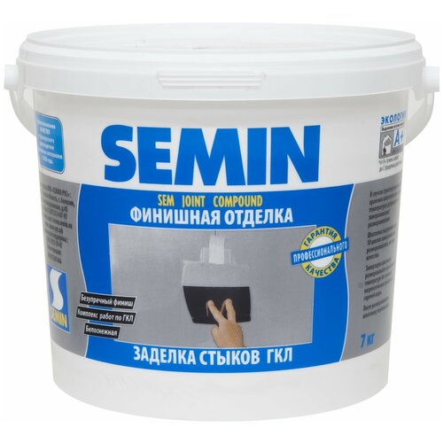 Шпаклёвка для заделки швов Semin Sem-Joint, 7 кг