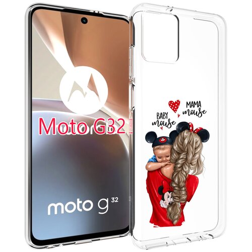 Чехол MyPads Мама-маус женский для Motorola Moto G32 задняя-панель-накладка-бампер