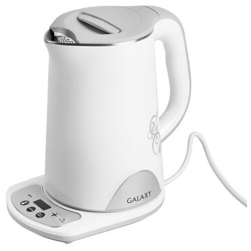 Чайник электрический Galaxy GL 0340 металл 15 л 1800 Вт регулировка t белый 611800₽