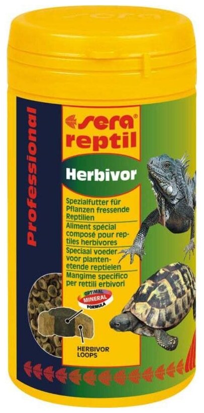 Корм для рептилий Sera Reptil Professional Herbivor Nature, 250 мл, 80 гр - фотография № 3