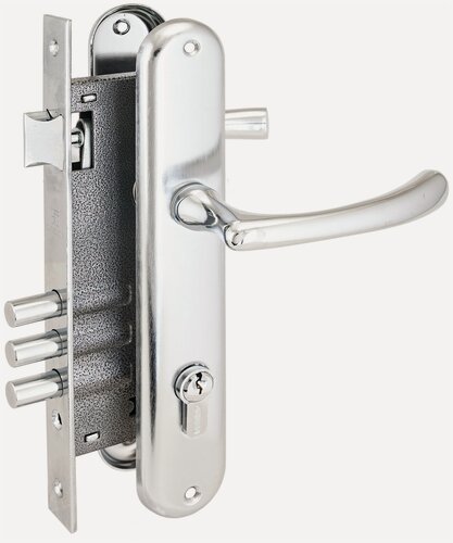 Изображение товара Замок врезной с ручками аллюр 0221 CP хром