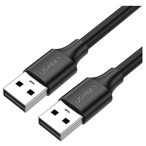 Кабель UGreen US102 USB 2.0 - USB 2.0, 1 м, 1 шт., черный переходник vention usb 3 0 a male to c male cable 1m black pvc type cozbf