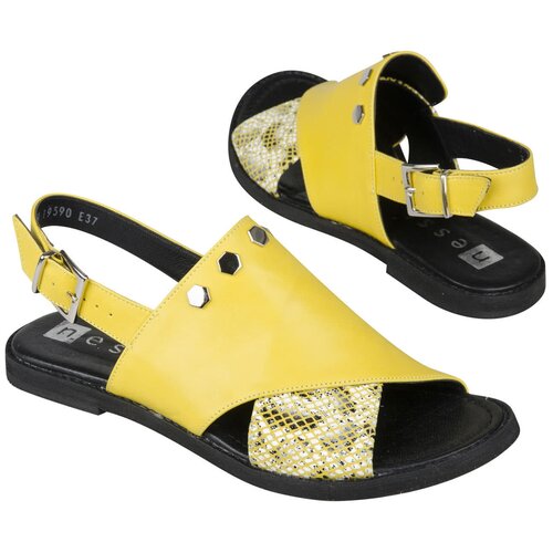 Босоножки из натуральной кожи Nessi Ne-20711 zolty