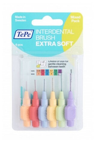 Межзубные ершики TePe Extra Soft MIX blister