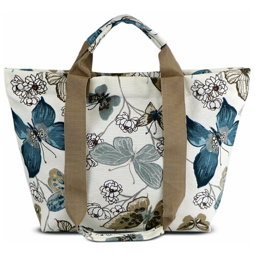 фото Сумка женская через плечо шоппер дорожная пляжная sonnenblume emma бабочки тканевая хлопок