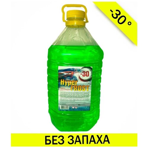 Незамерзающая жидкость для омывателя стекла зеленая, HYPER FROST до -30 5л. NC30