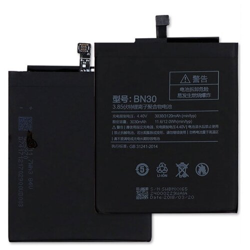 аккумулятор cs mum480sl bn30 для xiaomi redmi 4a 3 85v 3100mah 11 94wh Аккумулятор для Xiaomi Redmi 4A BN30 3120mAh