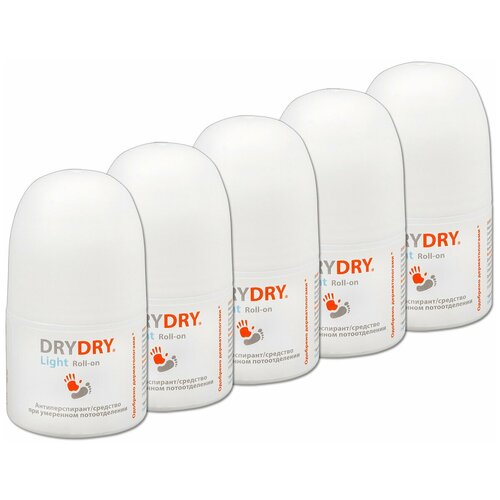 Антиперспирант роликовый Dry Dry Light Roll-on, для всех типов кожи, 50 мл, 5 шт.