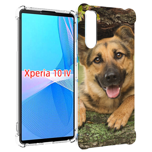 Чехол MyPads Собака-на-дереве для Sony Xperia 10 IV (10-4) задняя-панель-накладка-бампер