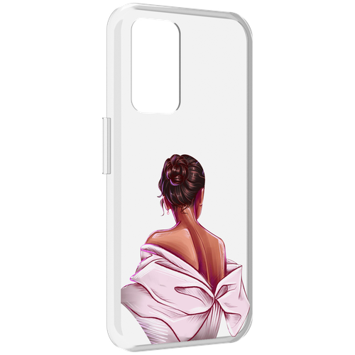 Чехол MyPads девушка-со-спины женский для Realme GT Neo3T задняя-панель-накладка-бампер