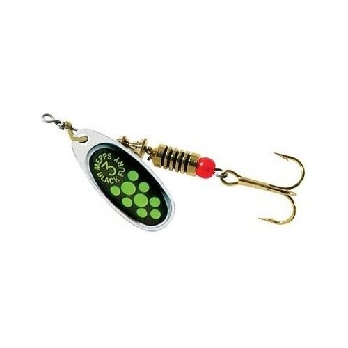 Блесна вращающаяся Mepps BLACK FURY 1, SILVER/Chartreuse, комплект из 1 штука
