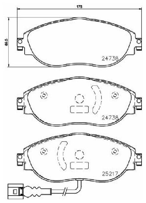 Колодки тормозные дисковые перед P85144