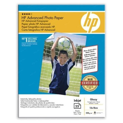 Фотобумага HP Q8696A глянцевая, 13 х 18 см, 250 г/м2, 25 листов
