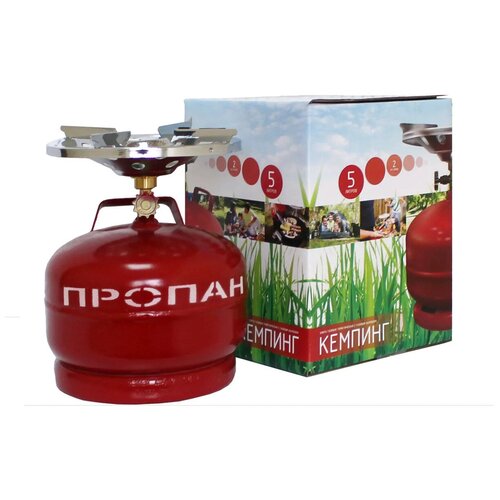 Газовая плита Кемпинг + балон 5 л. ПГТ 1Б-В