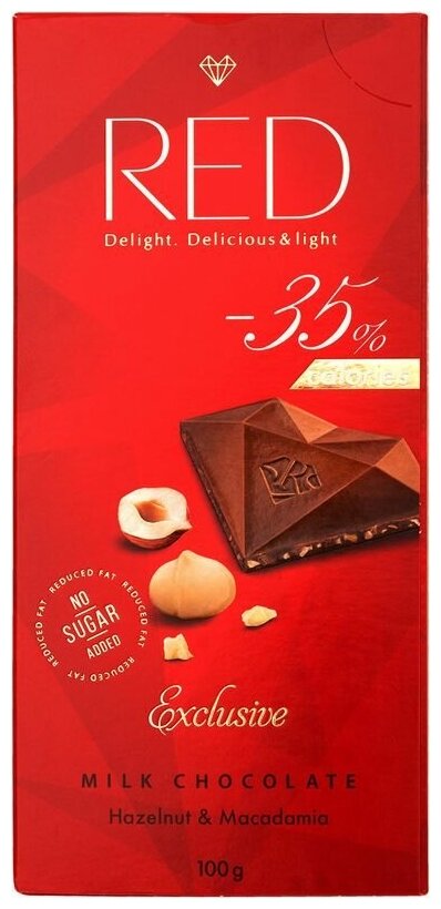 Шоколад Red Молочный Фундук и Макадамия 85г - фото №7