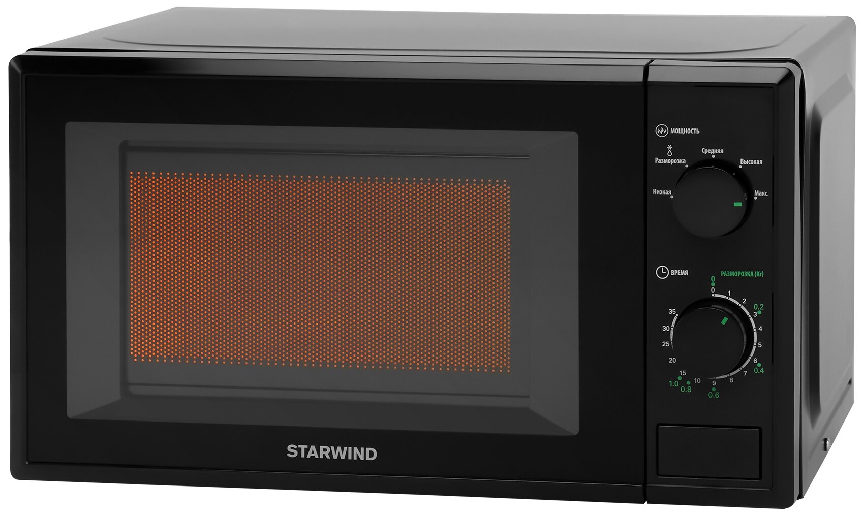 Микроволновая печь StarWind , 700Вт, 20л, черный - фото №2