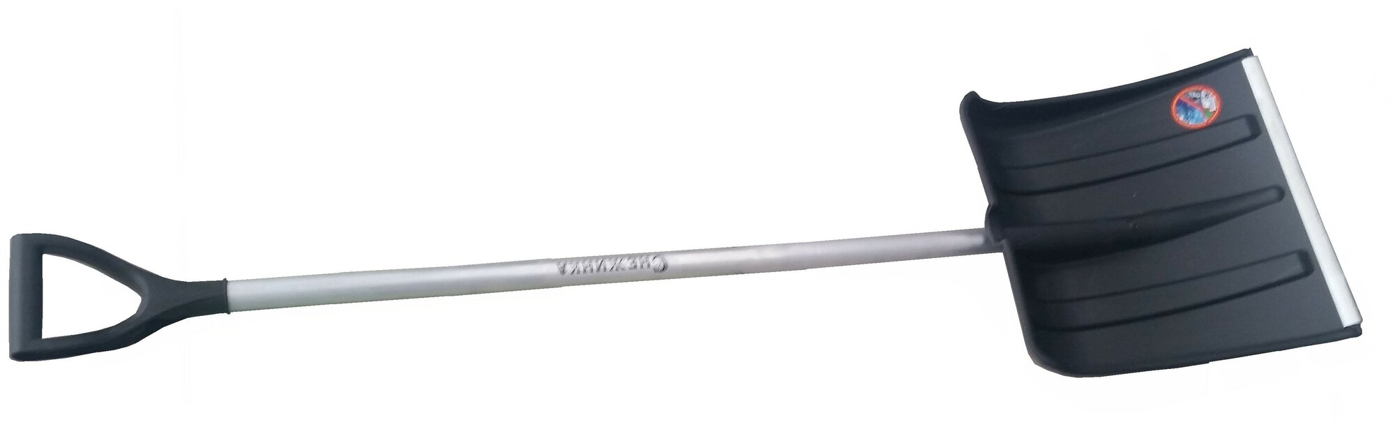 Лопата SnowКристалл 380х370мм с алюминиевой планкой алюминиевый черенок V-ручка в сборе