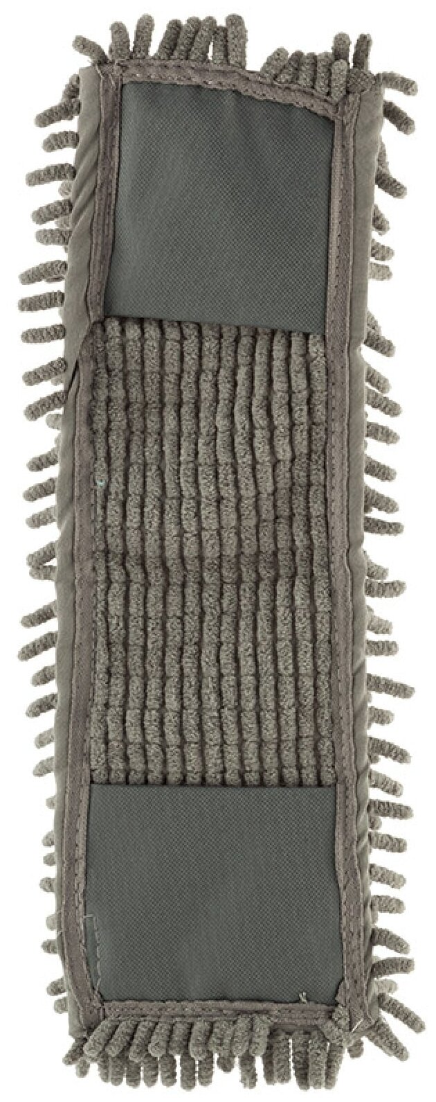 Насадка для швабры из микрофибры MopM4-HС «Лапша» размер 14х44 см с карманами, цвет - Серый