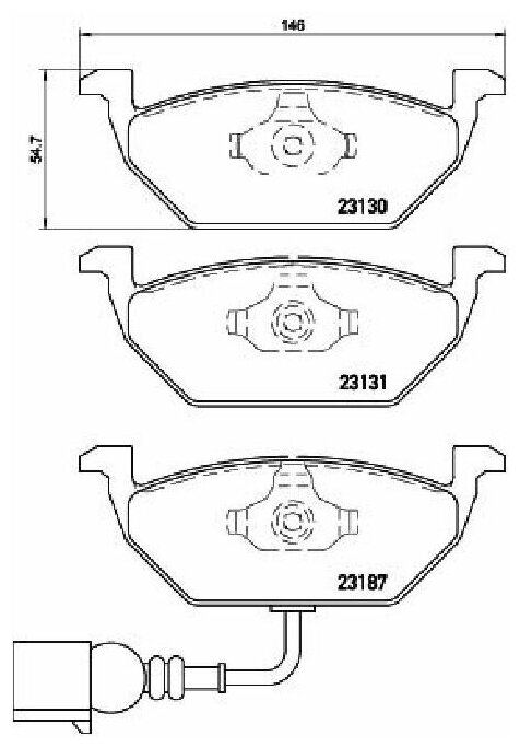 Колодки тормозные дисковые перед, BREMBO P85072