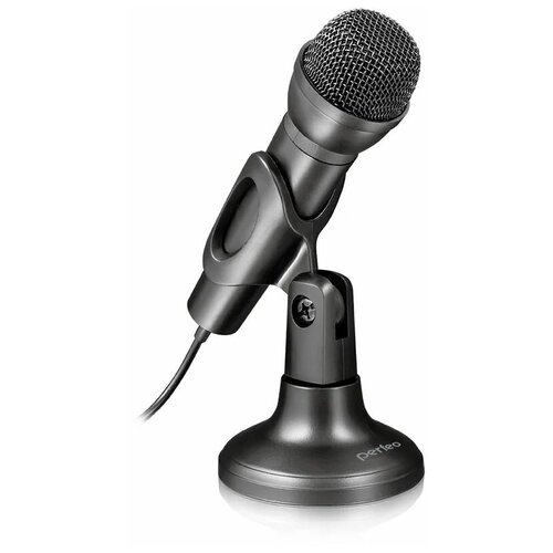 Микрофон компьютерный Perfeo M-4 черный (кабель 1,8 м, разъём 3,5 мм)
