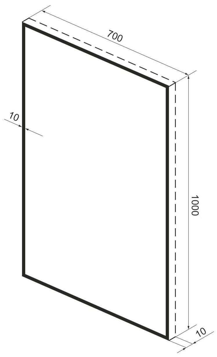 Настенное зеркало в ванную Wellsee 7 Rays' Spectrum 172200700 : влагостойкое прямоугольное зеркало 70х100 см с черным матовым контуром - фотография № 10